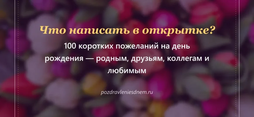 открытка с надписью Что написать в открытке