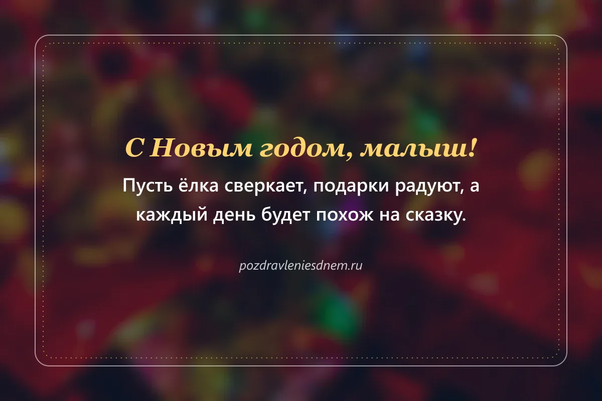 открытка ребёнку с Новым годом: пусть каждый день будет сказкой