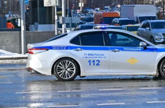 автомобиль полиции на улице Москвы