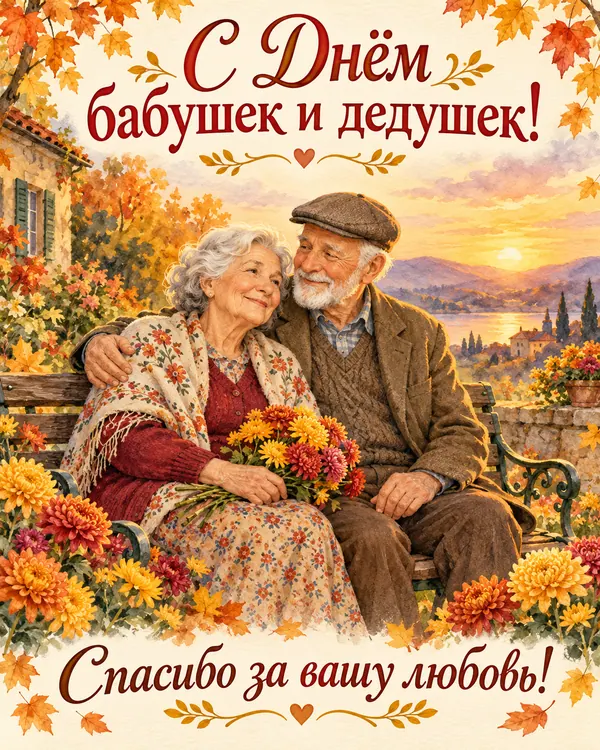 С Днём бабушек и дедушек! Спасибо за вашу любовь!