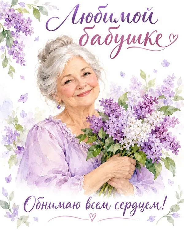 Любимой бабушке Обнимаю всем сердцем!