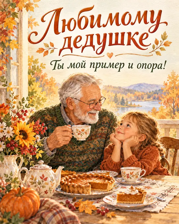 Любимому дедушке Ты мой пример и опора!