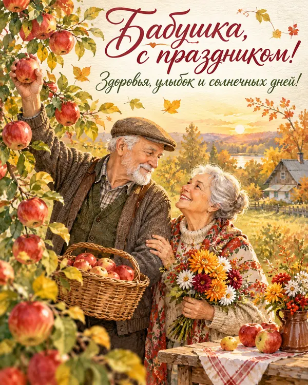 Бабушка, с праздником! Здоровья, улыбок и солнечных дней!