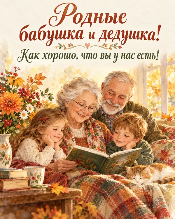 Родные бабушка и дедушка! Как хорошо, что вы у нас есть!