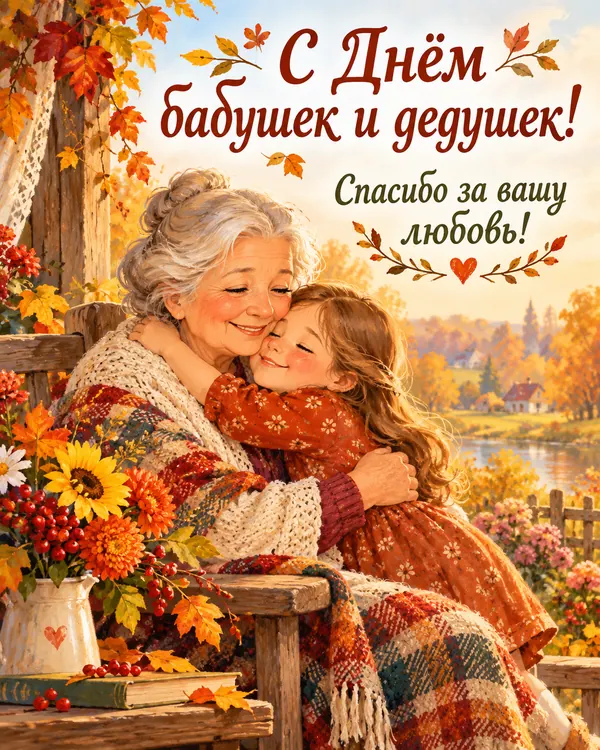 С Днём бабушек и дедушек! Спасибо за вашу любовь!