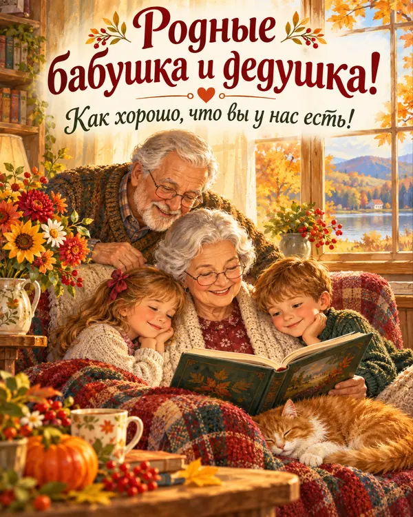 Родные бабушка и дедушка! Как хорошо, что вы у нас есть!