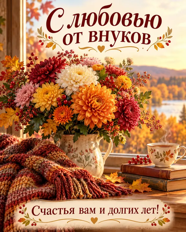 С любовью от внуков Счастья вам и долгих лет!
