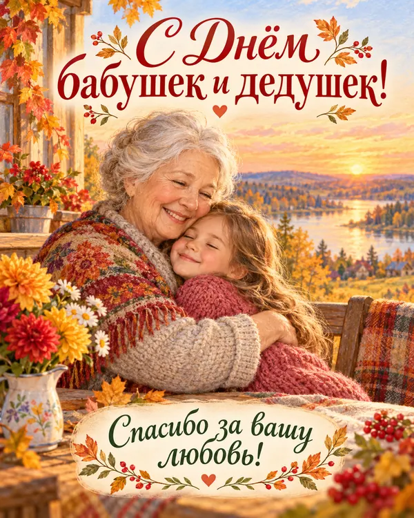 С Днём бабушек и дедушек! Спасибо за вашу любовь!