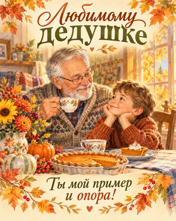 Любимому дедушке Ты мой пример и опора!