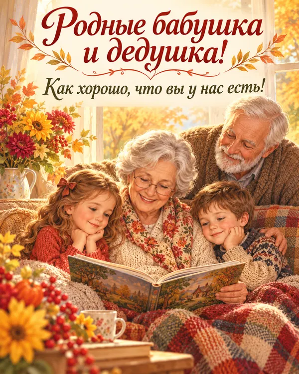 Родные бабушка и дедушка! Как хорошо, что вы у нас есть!