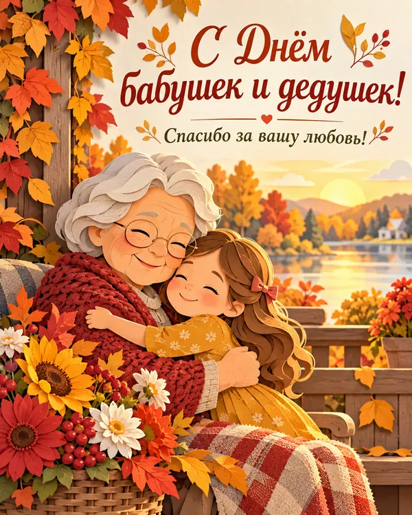 С Днём бабушек и дедушек! Спасибо за вашу любовь!