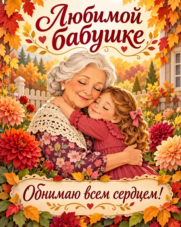 Любимой бабушке Обнимаю всем сердцем!