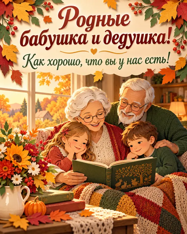Родные бабушка и дедушка! Как хорошо, что вы у нас есть!