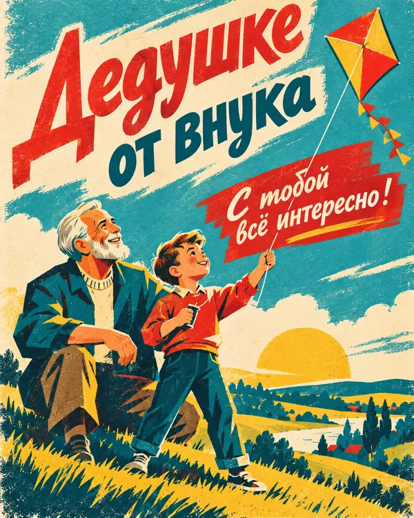Дедушке от внука С тобой всё интересно!