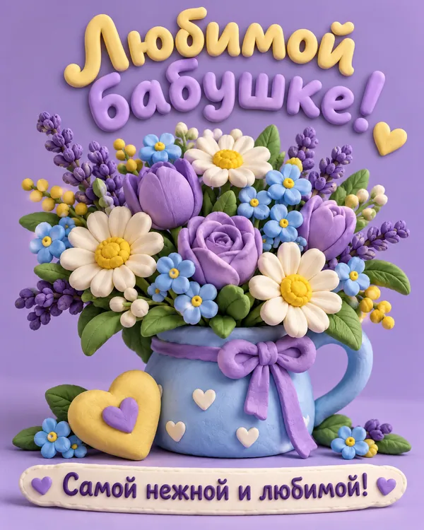 Любимой бабушке! Самой нежной и любимой!