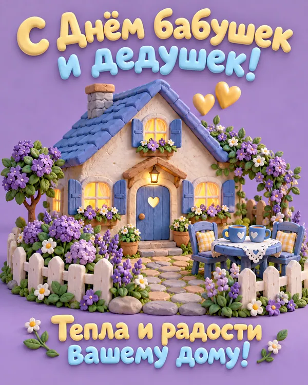 С Днём бабушек и дедушек! Тепла и радости вашему дому!