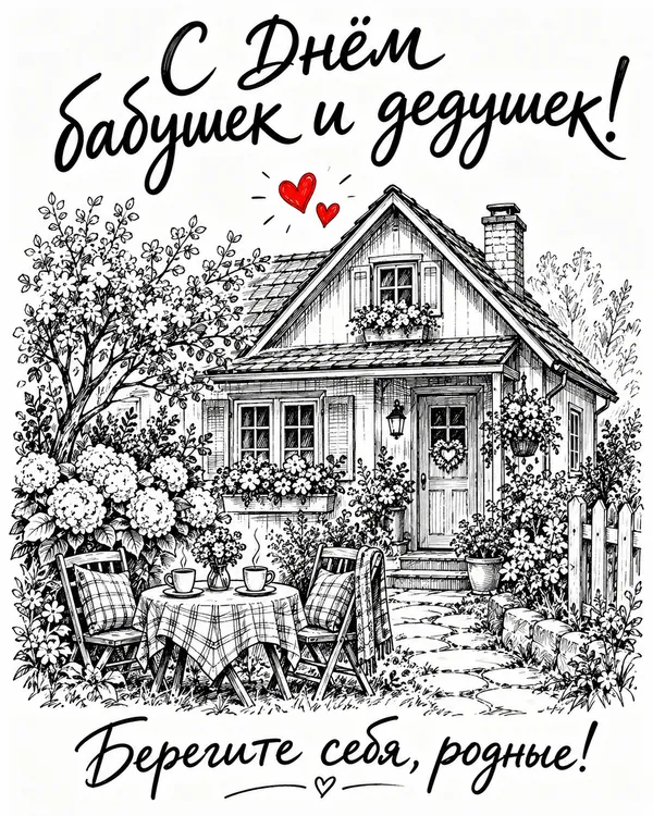 С Днём бабушек и дедушек! Берегите себя, родные!