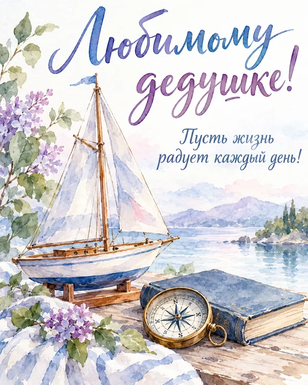 Любимому дедушке! Пусть жизнь радует каждый день!