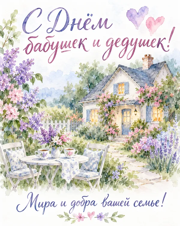 С Днём бабушек и дедушек! Мира и добра вашей семье!