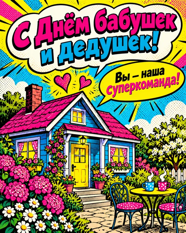 С Днём бабушек и дедушек! Вы — наша суперкоманда!