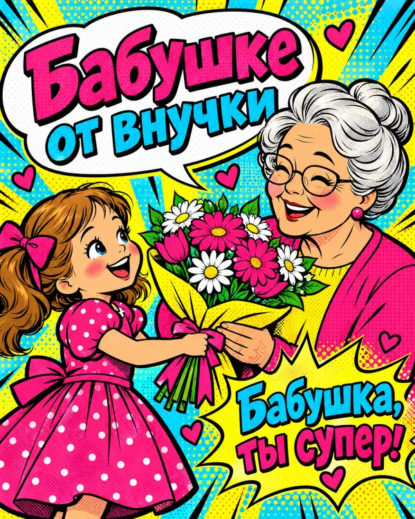 Бабушке от внучки Бабушка, ты супер!