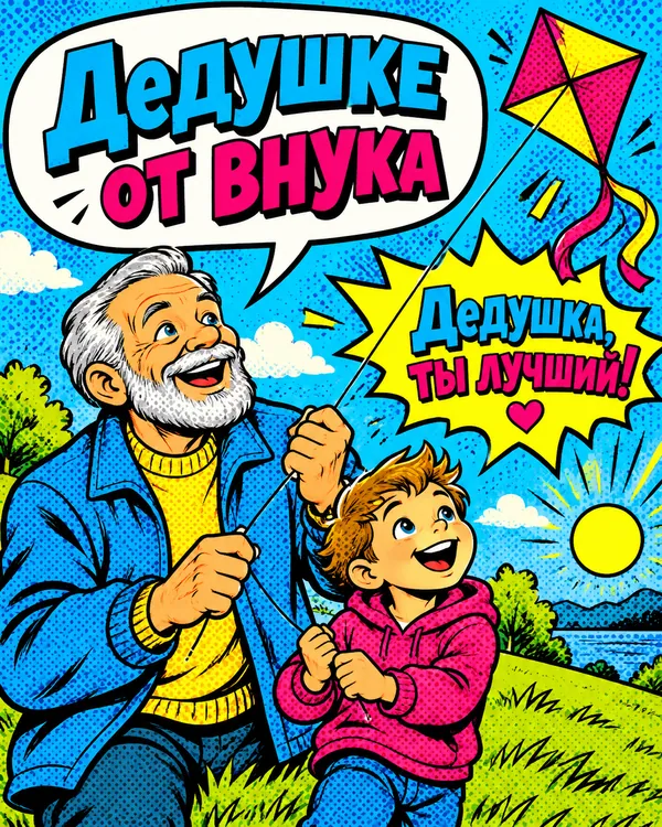 Дедушке от внука Дедушка, ты лучший!