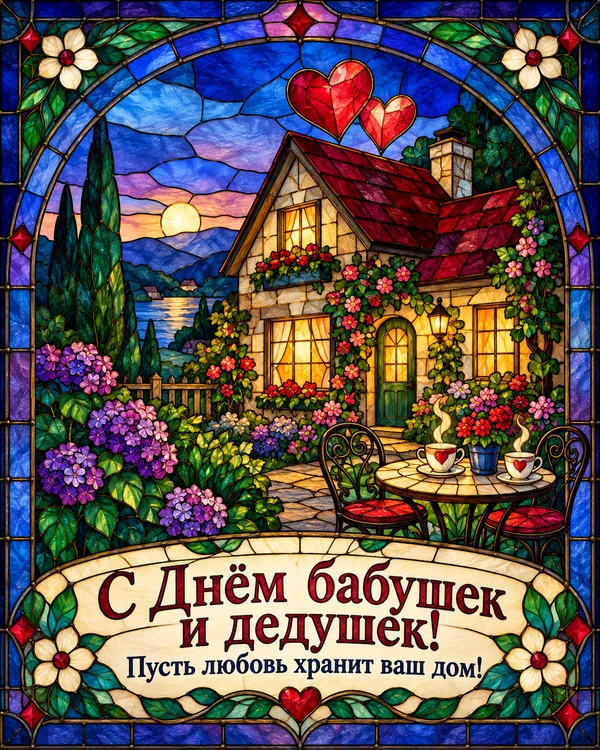 С Днём бабушек и дедушек! Пусть любовь хранит ваш дом!