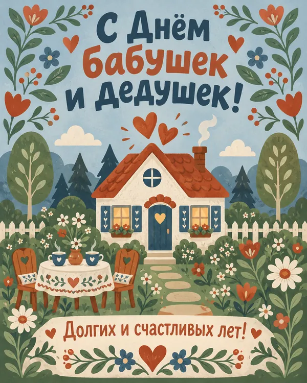 С Днём бабушек и дедушек! Долгих и счастливых лет!