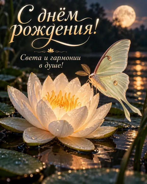 Лилия и лунная бабочка: С днём рождения! Света и гармонии в душе!