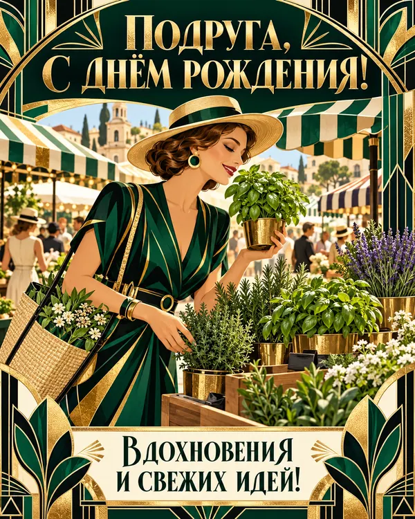 Рынок ароматных трав: Подруга, с днём рождения! Вдохновения и свежих идей!