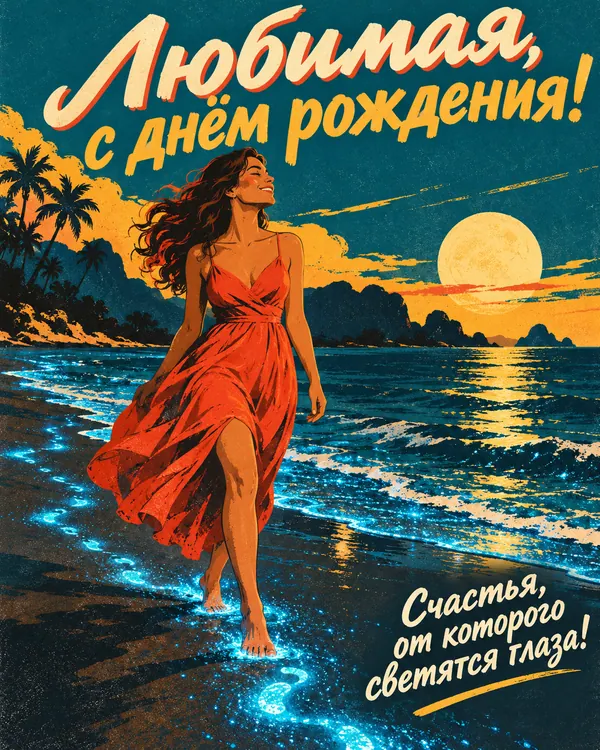 Сияющий берег: Любимая, с днём рождения! Счастья, от которого светятся глаза!