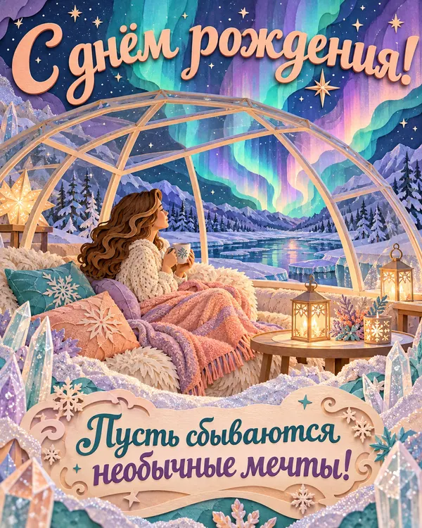 Северное сияние: С днём рождения! Пусть сбываются необычные мечты!