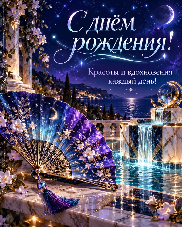 Веер и фонтан: С днём рождения! Красоты и вдохновения каждый день!